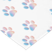 Verloop Blauwe Roze en Gele Pootafdrukken Tafelkleed (Gekanteld)