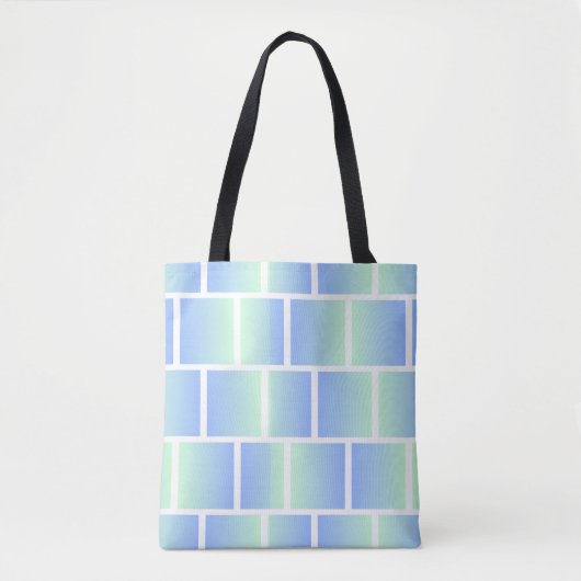 Verloop Blauwe Vierkanten  Tote Bag (Voorkant)