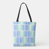 Verloop Blauwe Vierkanten  Tote Bag (Achterkant)