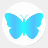 Verloop Blauwe Vlinder Sticker (Voorkant)