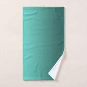 Verloop Blauwgroen met aangepast monogram Bad Handdoek (Handdoek)