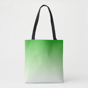 Verloop donkergroene naar lichtgroene canvas tas