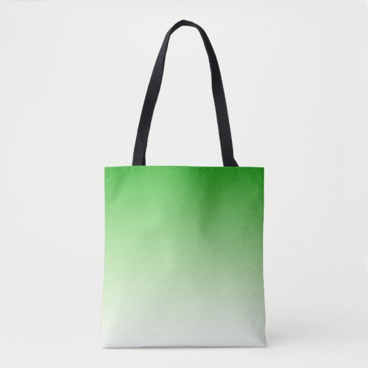Verloop donkergroene naar lichtgroene canvas tas (Voorkant)