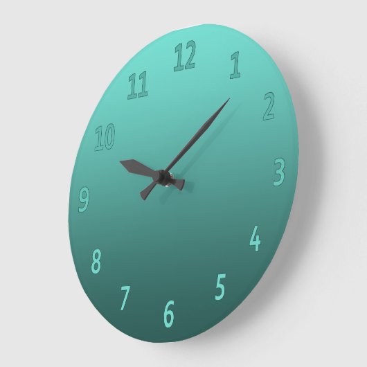 Verloop eenvoudig kleurbaar Blauwgroen Grote Klok (Hoek)