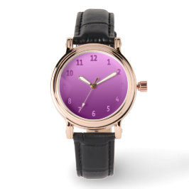 Verloop Eenvoudig kleurig roze Horloge