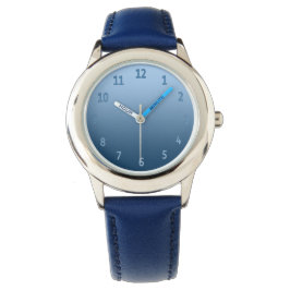 Verloop eenvoudig kleurloos blauw horloge