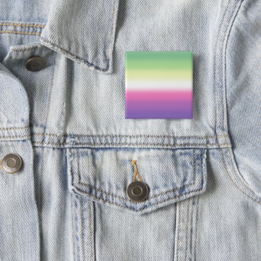 Verloop Genderdoe Pride Vlag – Genderdoe Vlag Vierkante Button 5,1 Cm (In situ)