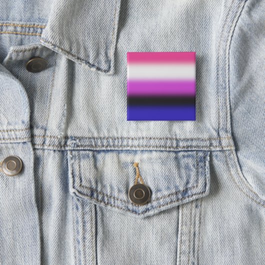 Verloop Genderfluid Pride Vlag – Genderfluid Vlag Vierkante Button 5,1 Cm (In situ)