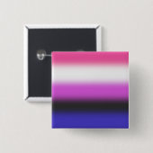Verloop Genderfluid Pride Vlag – Genderfluid Vlag Vierkante Button 5,1 Cm (Voorkant /achterkant)
