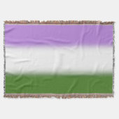 Verloop Genderqueer Pride Vlag – Genderqueer Vlag Deken (Voorkant)