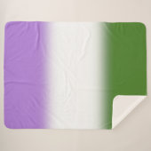 Verloop Genderqueer Pride Vlag – Genderqueer Vlag Sherpa Deken (Voorkant (horizontaal))