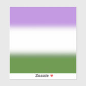 Verloop Genderqueer Pride Vlag – Genderqueer Vlag Sticker (Vel)