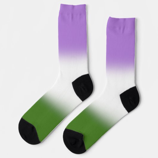Verloop Genderqueer Pride Vlag Sokken (Links)
