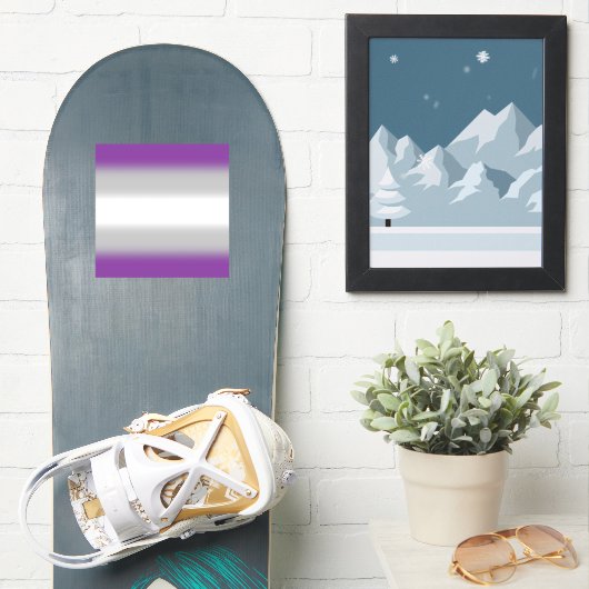 Verloop Grijsseksuele Vlag – Grijsseksuele Vlag Sticker (Snowboard)