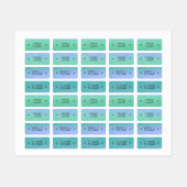 Verloop Groen Blauw Kleur Gecodeerde Ster Naam Kle Labels (Vel)