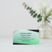 Verloop Groen en Zwart Abstract Bedrijf Visitekaartje (Staand voorkant)