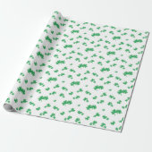 Verloop Groen Iers Klaverpatroon Cadeaupapier (Uitgerold)