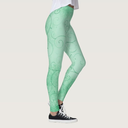 Verloop Groene Achtergrond Leggings (Rechts)