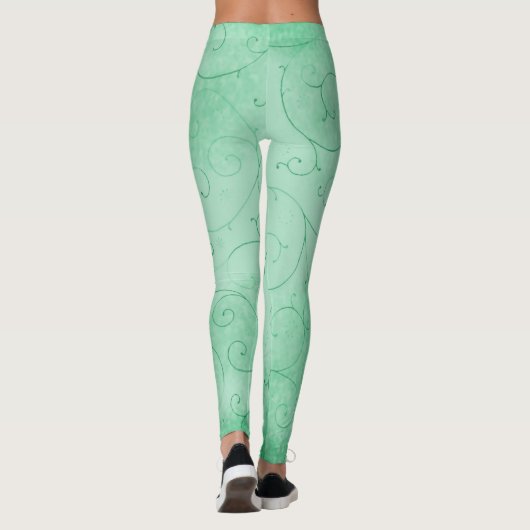 Verloop Groene Achtergrond Leggings (Achterkant)