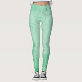 Verloop Groene Achtergrond Leggings (Voorkant)
