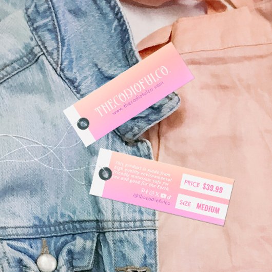 Verloop Kleding Prijs Hang Label Mini Visitekaartjes