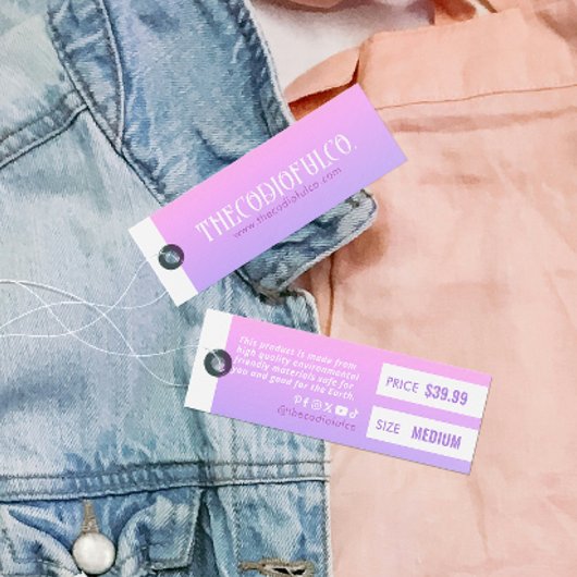 Verloop Kleding Prijs Hang Label Mini Visitekaartjes