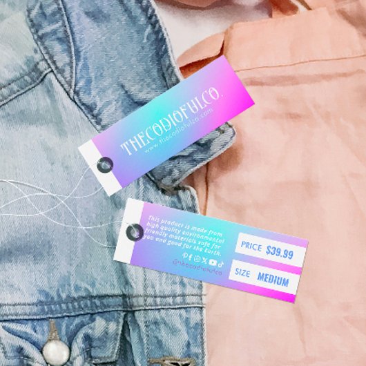 Verloop Kleding Prijs Hang Label Mini Visitekaartjes