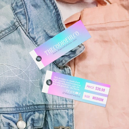 Verloop Kleding Prijs Hang Label Mini Visitekaartjes