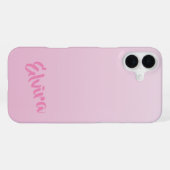 Verloop Koraal Roze met Aangepaste Naam iPhone Hoesje (Achterkant horizontaal)