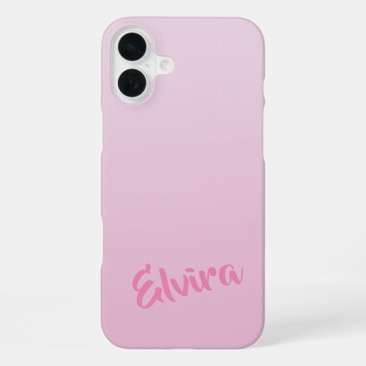 Verloop Koraal Roze met Aangepaste Naam iPhone Hoesje (Achterkant)