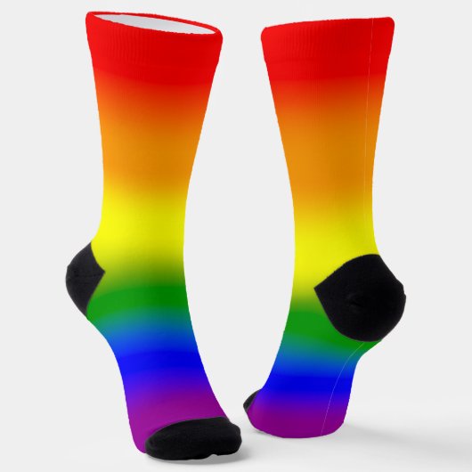 Verloop LGBTQ Regenboog Pride Sokken (Gebogen)