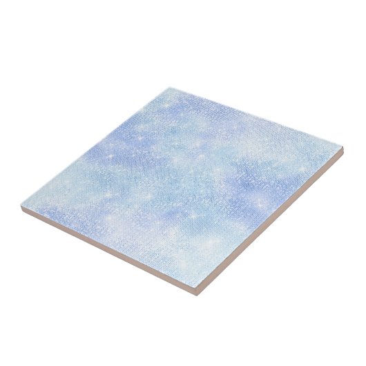 Verloop lichtblauwe iriscent tegeltje (Zijkant)