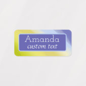 Verloop lime groen paarse nummer naam labels (Design 1)