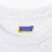 Verloop lime groen paarse nummer naam labels (Aangebracht)