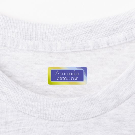 Verloop lime groen paarse nummer naam labels (Aangebracht)