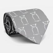 Verloop met een lattendruk op het net (sneeuw) stropdas (Opgerold)