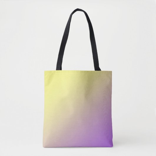 Verloop met geel tot Paarse kleurenblokken Tote Bag (Voorkant)