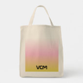 Verloop Monogram Minimalistische Boodschappentas Tote Bag (Achterkant)