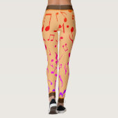VERLOOP MUZIEKNOTEN PERZIK LEGGINGS (Achterkant)