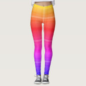 Verloop Neon Schotse Ruit Moderne Stof Leggings (Voorkant)