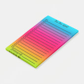 Verloop om lijst uit te voeren | Blauw naar roze n Post-it® Notes (Schuin)