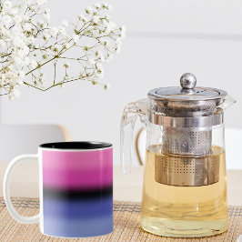 Verloop Omniseksuele Pride Vlag – Omniseksuele Vla Tweekleurige Koffiemok