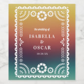 Verloop op zonneklep met foto's van Picado geïnspi Wijn Etiket (Enkel label)