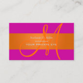 Verloop Oranje Monogram/DIY achtergrondkleur Visitekaartje (Voorkant)