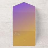 Verloop Paars Geel Trouw All In One Uitnodiging (Buitenkant)