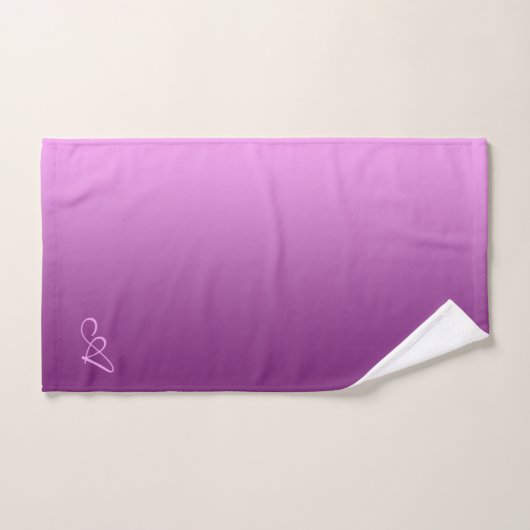 Verloop Paars met aangepast monogram Bad Handdoek (Handdoek)