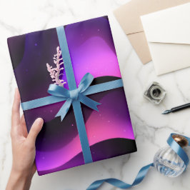 Verloop Paars Roze Fusie Donker Abstract Patroon Cadeaupapier