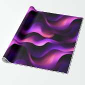 Verloop Paars Roze Fusie Donker Abstract Patroon Cadeaupapier (Uitgerold)