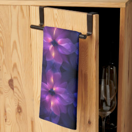 Verloop Paars Roze Fusie Donker Abstract Patroon Theedoek