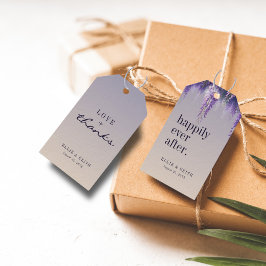 Verloop Paarse Bloemen Gelukkig Eerlang Na Trouwen Cadeaulabel